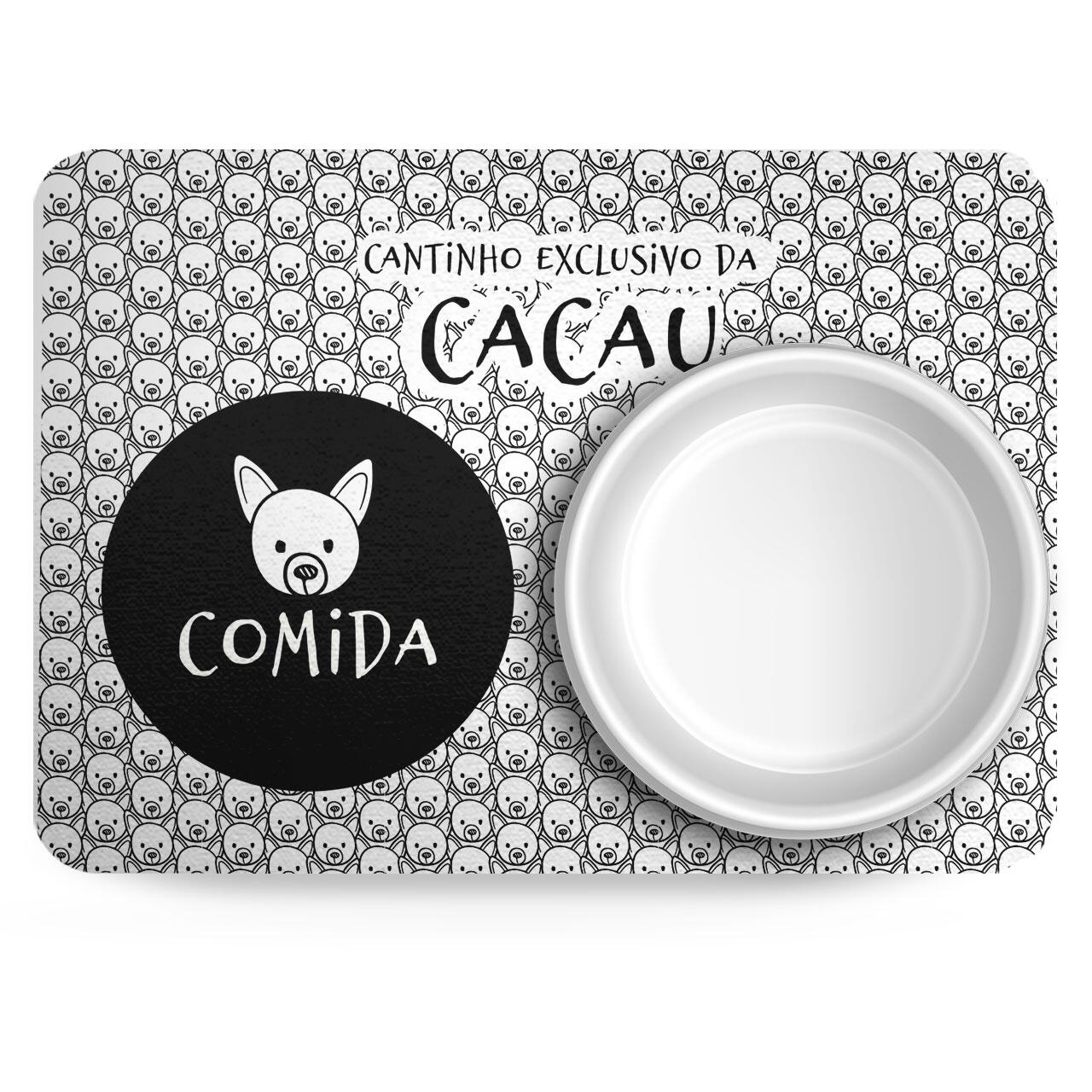 Tapete para Comedouro Personalizado Antiderrapante - Pinscher