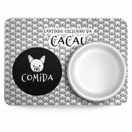 Tapete para Comedouro Personalizado Antiderrapante - Pinscher