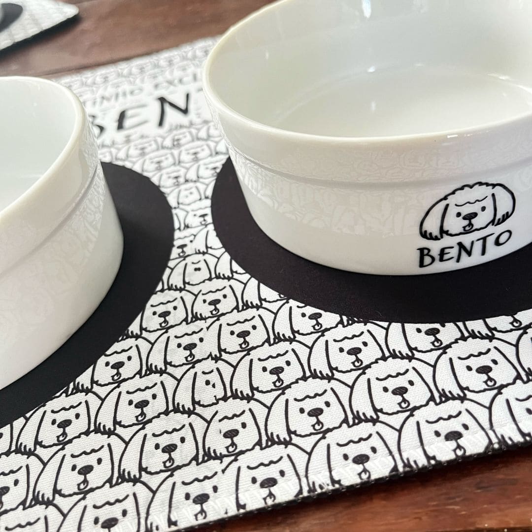Tapete para Comedouro Personalizado Antiderrapante - Pit Bull