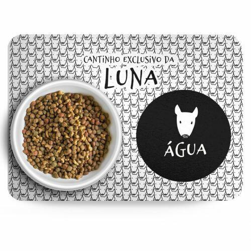 Tapete para Comedouro Personalizado Antiderrapante - Pit Bull