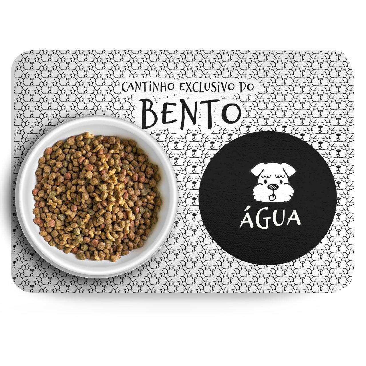 Tapete para Comedouro Personalizado Antiderrapante - Schnauzer