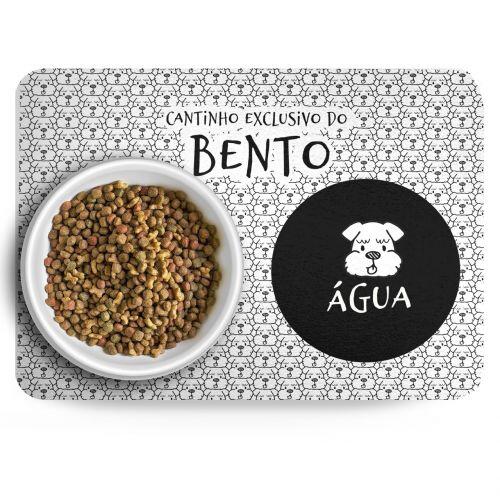 Tapete para Comedouro Personalizado Antiderrapante - Schnauzer