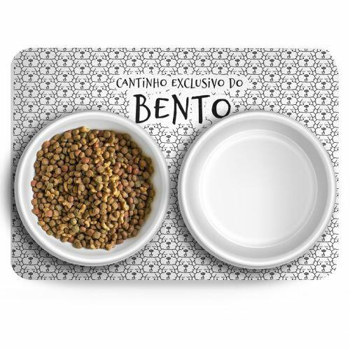 Tapete para Comedouro Personalizado Antiderrapante - Schnauzer