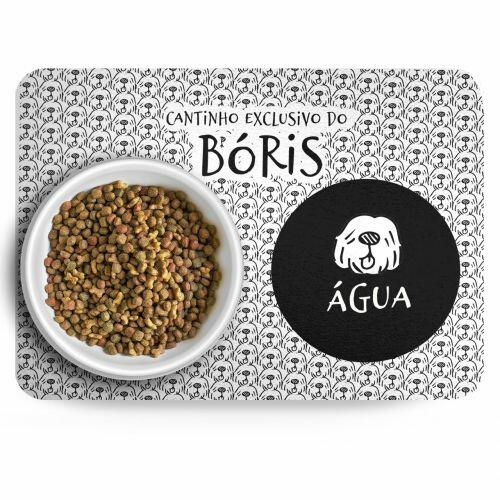 Tapete para Comedouro Personalizado - Antiderrapante- Vira Lata Peludo