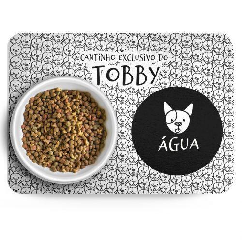 Tapete para Comedouro Personalizado - Antiderrapante- Vira Lata Pelo Curto