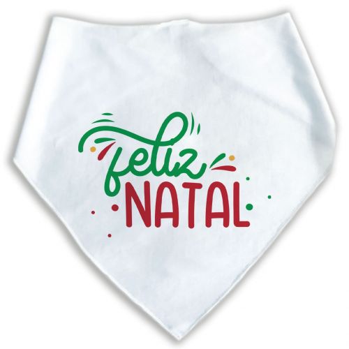 Bandana Para Cães e Gatos Feliz Natal