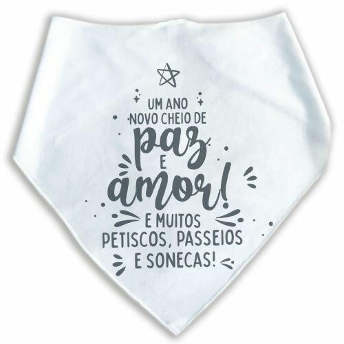 Bandana Para C�es e Gatos - Desejos de Ano Novo
