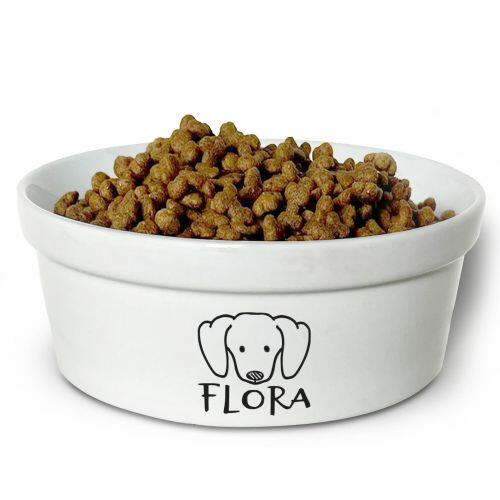Comedouro/Bebedouro Personalizado Com o Nome do Pet - Tigela de Cerâmica para Pets - Dachshund - Salsicha