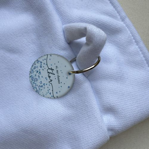 Moletom para Pet com Plaquinha Grátis - Personalizado - Corações Azuis