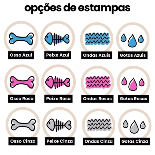 Kit 2 Tigelas Personalizadas+ 2 Suportes de Eleva��o - Escolha a cor e os �cones