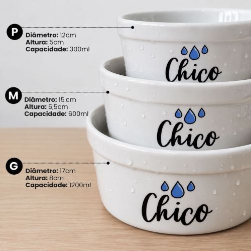 Kit 2 Tigelas Personalizadas+ 2 Suportes de Elevação - Escolha a cor e os Ícones