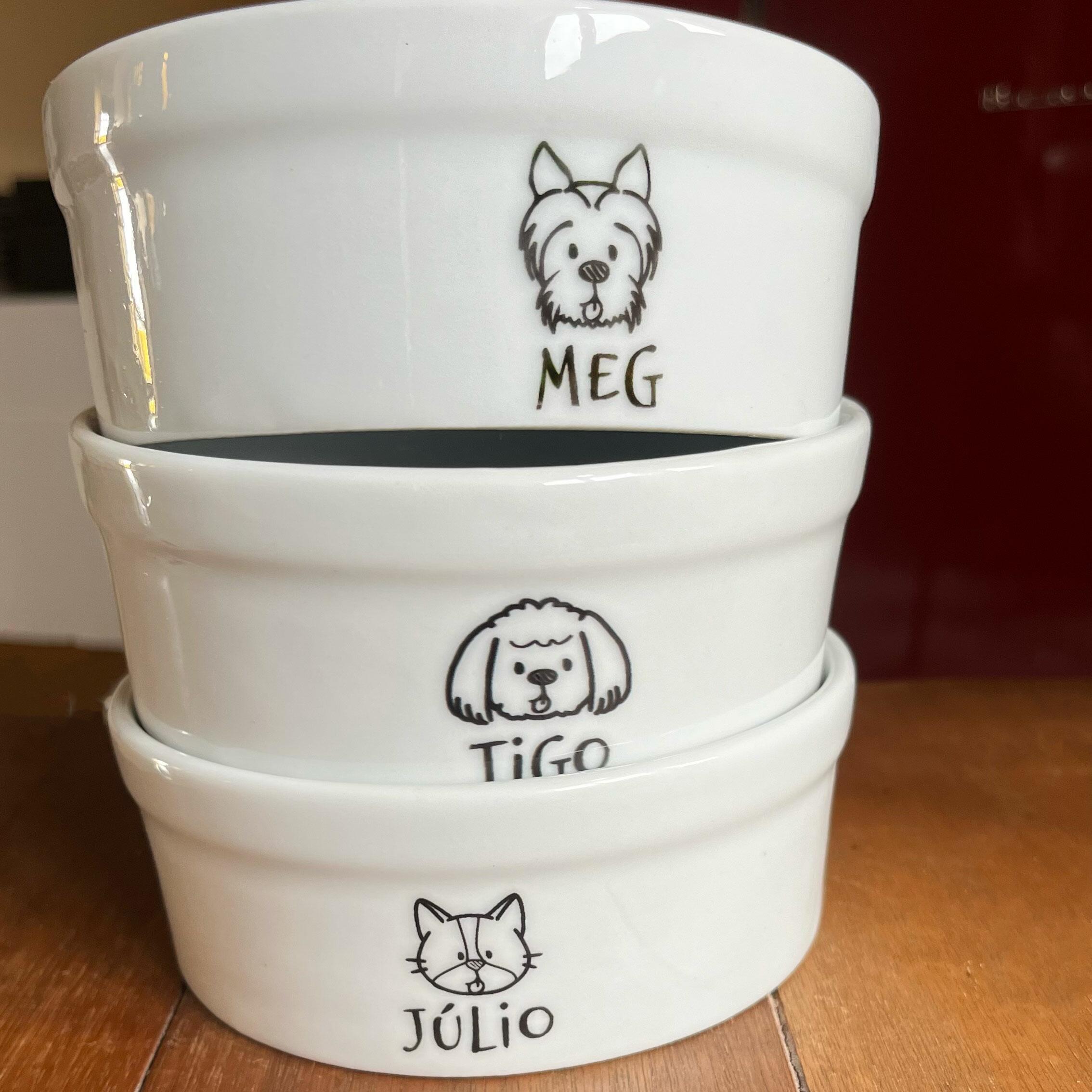 Kit Tigela Personalizada + Suporte de Elevação - Border Collie