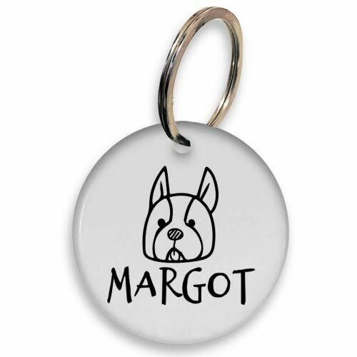Placa de Identifica��o Personalizada com Telefone e QR Code - Buldogue Franc�s