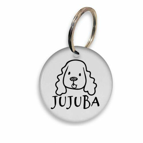Placa de Identificação Personalizada com Telefone e QR Code - Cocker