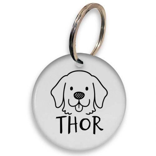 Placa de Identifica��o Personalizada com Telefone e QR Code - Labrador