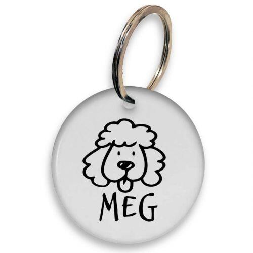 Placa de Identifica��o Personalizada com Telefone e QR Code - Poodle