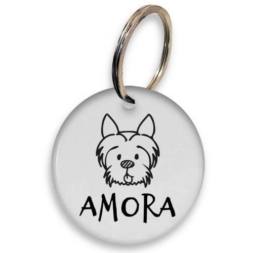 Placa de Identifica��o Personalizada com Telefone e QR Code - Yorkshire