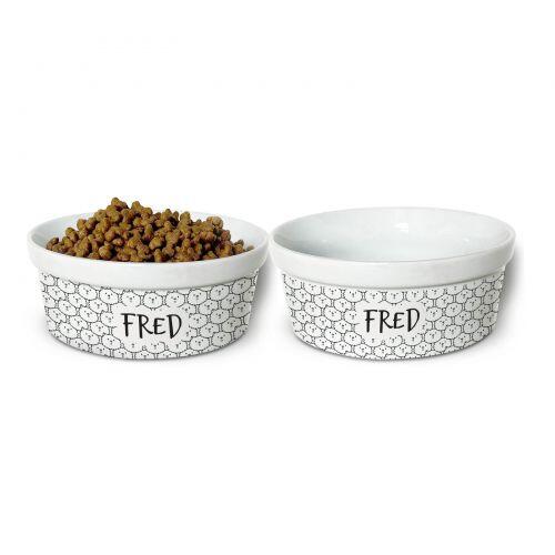 Kit Comedouro, Bebedouro e Tapete Personalizados para Spitz - Lulu | Cole��o Carinhas