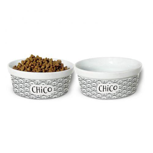Kit Comedouro, Bebedouro e Tapete Personalizados para Pug | Cole��o Carinhas