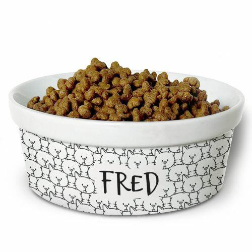 Tigela Personalizada de Cer�mica | Gato - Cole��o Carinhas