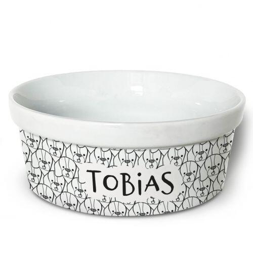 Tigela Personalizada de Cer�mica | Beagle - Cole��o Carinhas