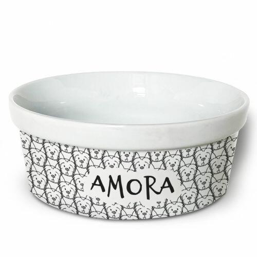 Tigela Personalizada de Cer�mica | Yorkshire - Cole��o Carinhas