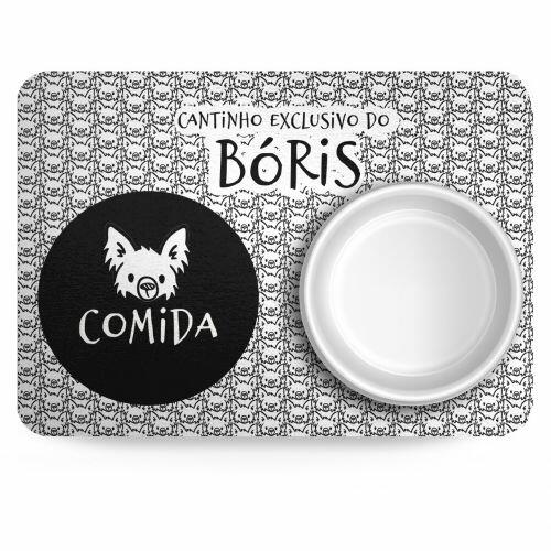 Tapete para Comedouro Personalizado Antiderrapante - Escolha a Ra�a - Cole��o Carinhas