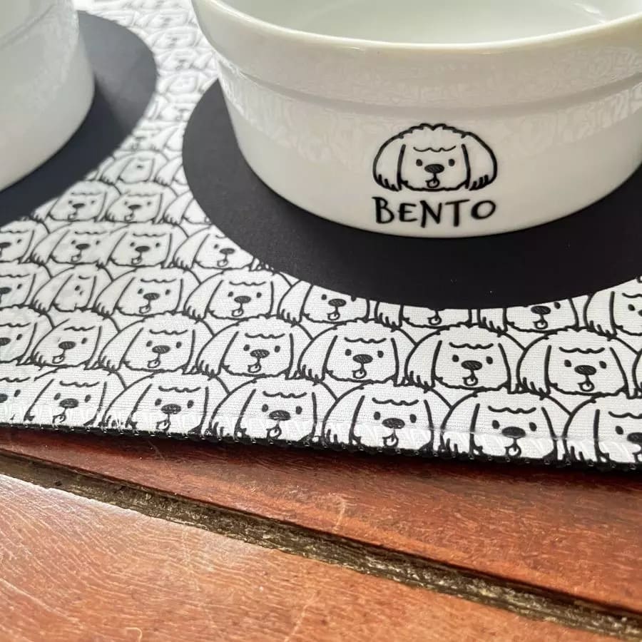 Kit 2 Tigelas Personalizadas com Suporte Duplo - Escolha a Raça - Coleção Meu Pet