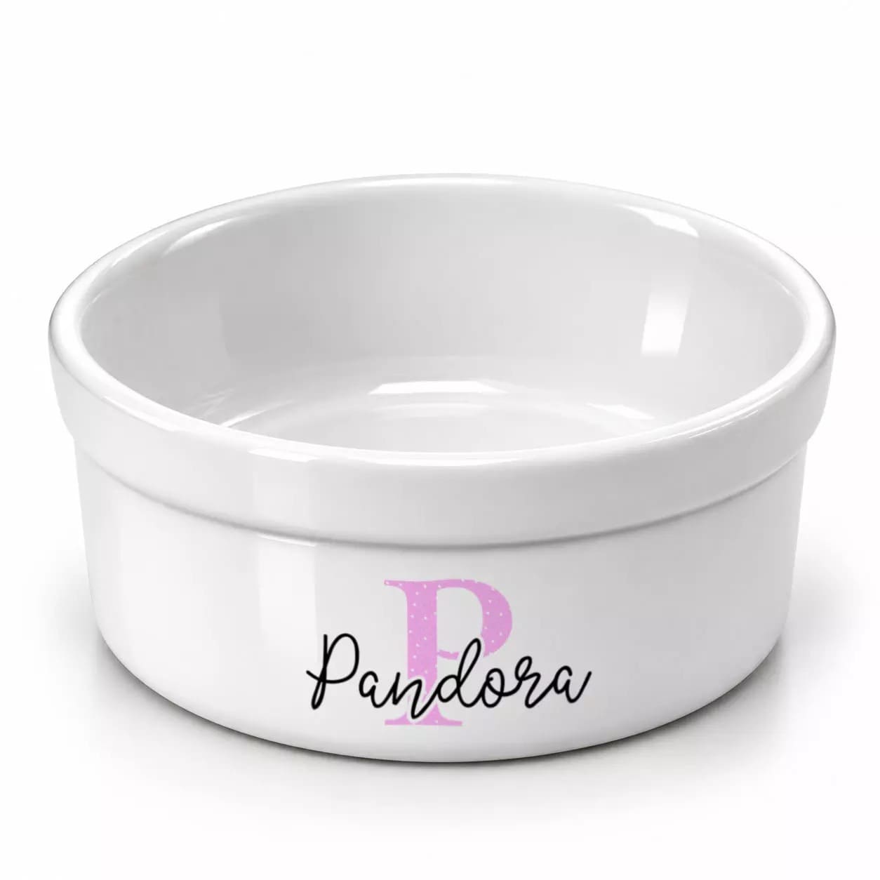 Kit 2 Tigelas Personalizadas com Suporte Duplo - Monograma - Escolha a Cor
