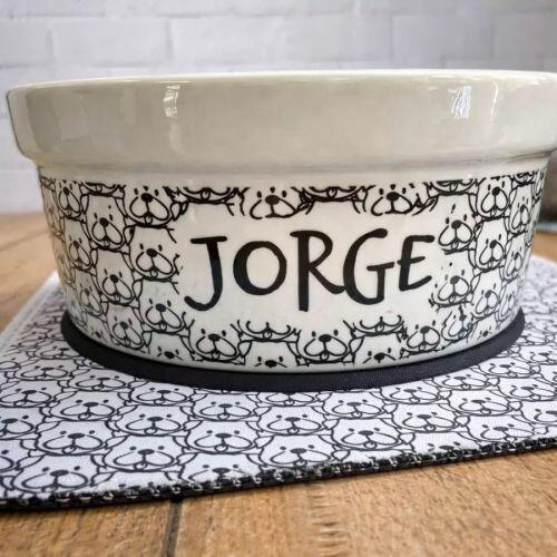 Kit Personalizado com Comedouro, Bebedouro e Tapete | Escolha a Raça do Pet - Coleção Carinhas