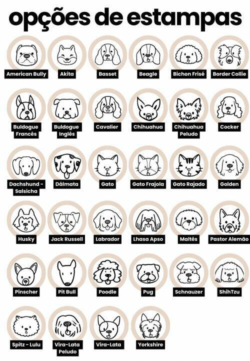 Kit Comedouro e Bebedouro Personalizados de Cer�mica | Escolha a Ra�a - Cole��o Meu Pet