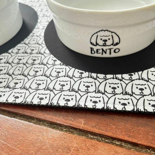 Kit Comedouro e Bebedouro de Cer�mica Personalizados - Meu Pet - Escolha a Ra�a