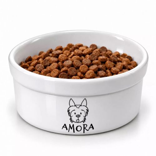 Comedouro ou Bebedouro de Cerâmica Personalizado - Coleção Meu Pet | Escolha a Raça