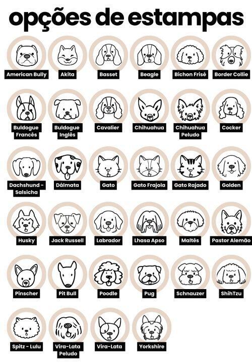 �Kit Personalizado com Comedouro, Bebedouro e Tapete | Escolha a Ra�a - Cole��o Meu Pet