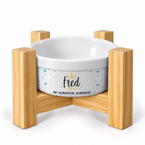 Kit Comedouro Personalizado com Suporte Individual - Pr�ncipe ou Princesa