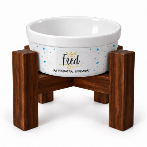 Kit Comedouro Personalizado com Suporte Individual - Príncipe ou Princesa