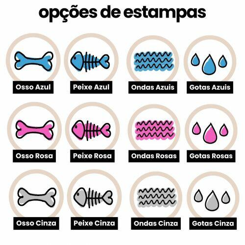 Kit Comedouro e Bebedouro Personalizados Com o Nome do Pet - Escolha as Cores e os �cones