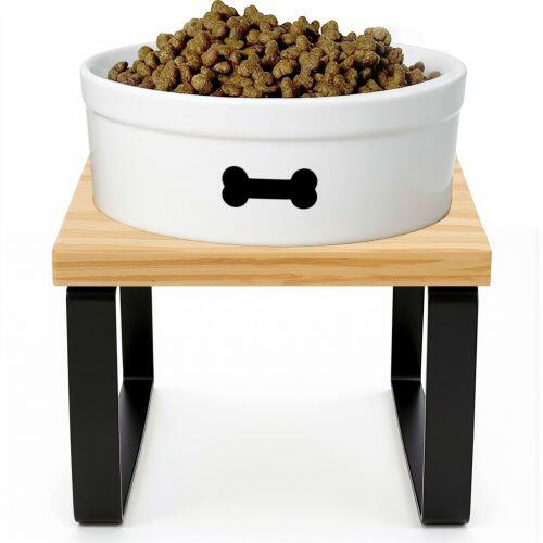 Kit Comedouro com Suporte Individual - Sem Nome - Osso ou Peixe - Preto