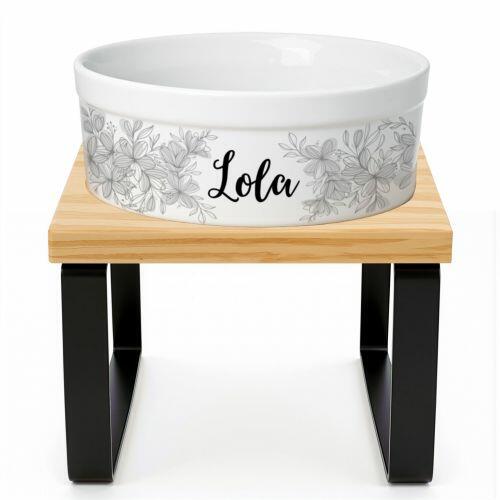 Kit Tigela Personalizada com Suporte Individual - Escolha a Cor - Jardim