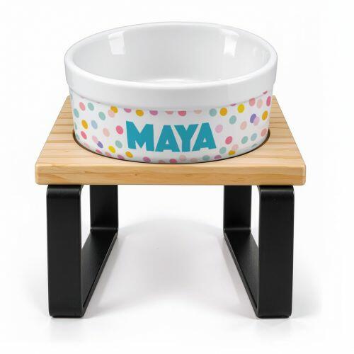 Kit Tigela Personalizada com Suporte Individual - Confetes
