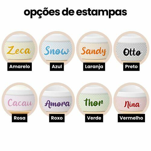 Kit Tigela Personalizada com Suporte Individual - Escolha a Cor - Color Pop