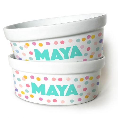 Cantinho Completo Confetes - Tigelas + Suporte Duplo + Tapete + Plaquinha Gr�tis
