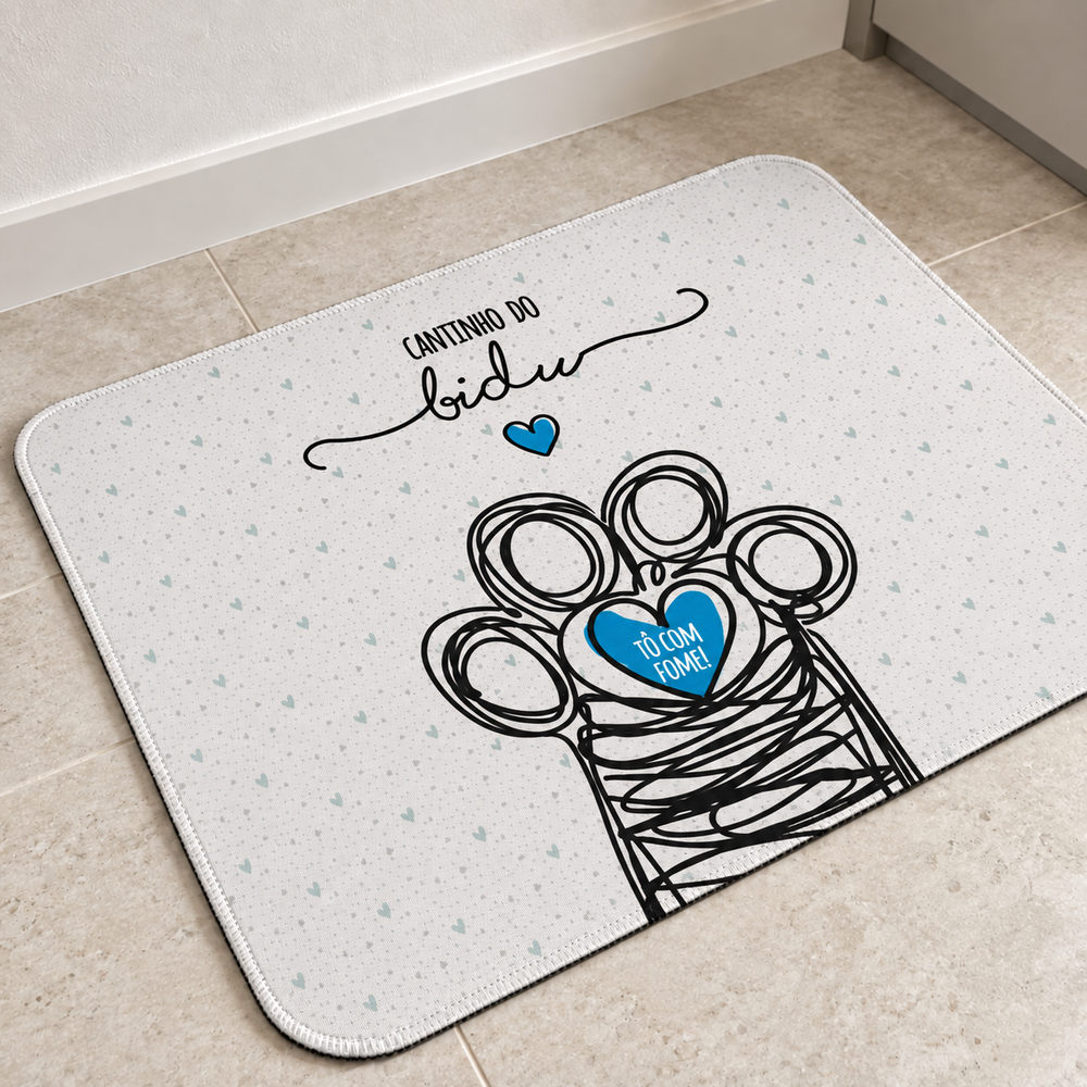 Tapete Individual Antiderrapante Personalizado - Coleção Patinha