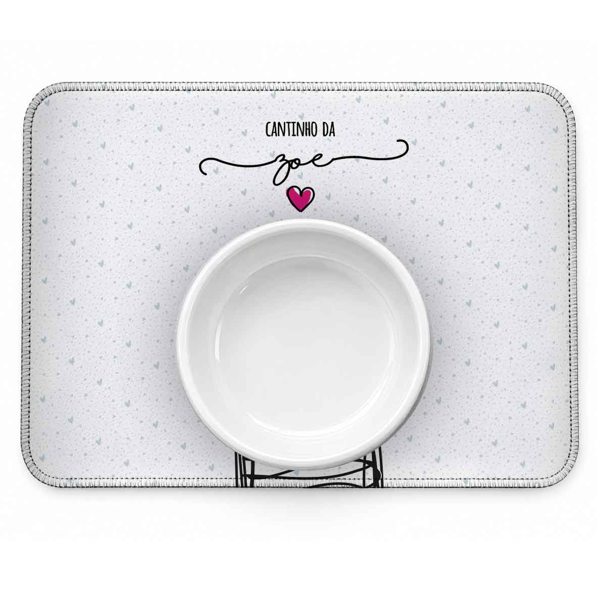 Tapete Individual Antiderrapante Personalizado - Coleção Patinha