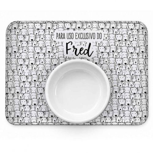Tapete Individual Antiderrapante Personalizado - Cachorrada