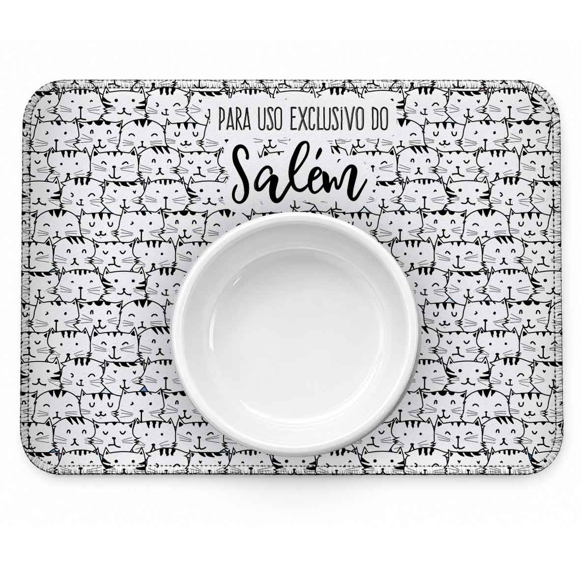 Tapete Individual Antiderrapante Personalizado para Comedouro ou Bebedouro ? Gataria