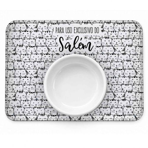 Tapete Individual Antiderrapante Personalizado para Comedouro ou Bebedouro ? Gataria