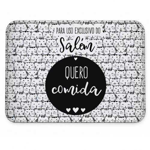Tapete Individual Antiderrapante Personalizado para Comedouro ou Bebedouro ? Gataria
