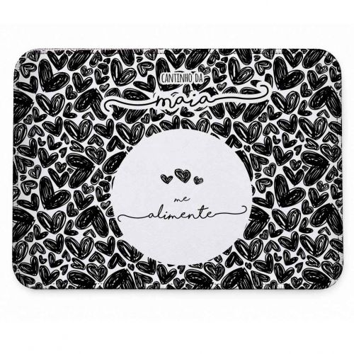 Tapete Individual Antiderrapante Personalizado para Comedouro ou Bebedouro - Três Corações