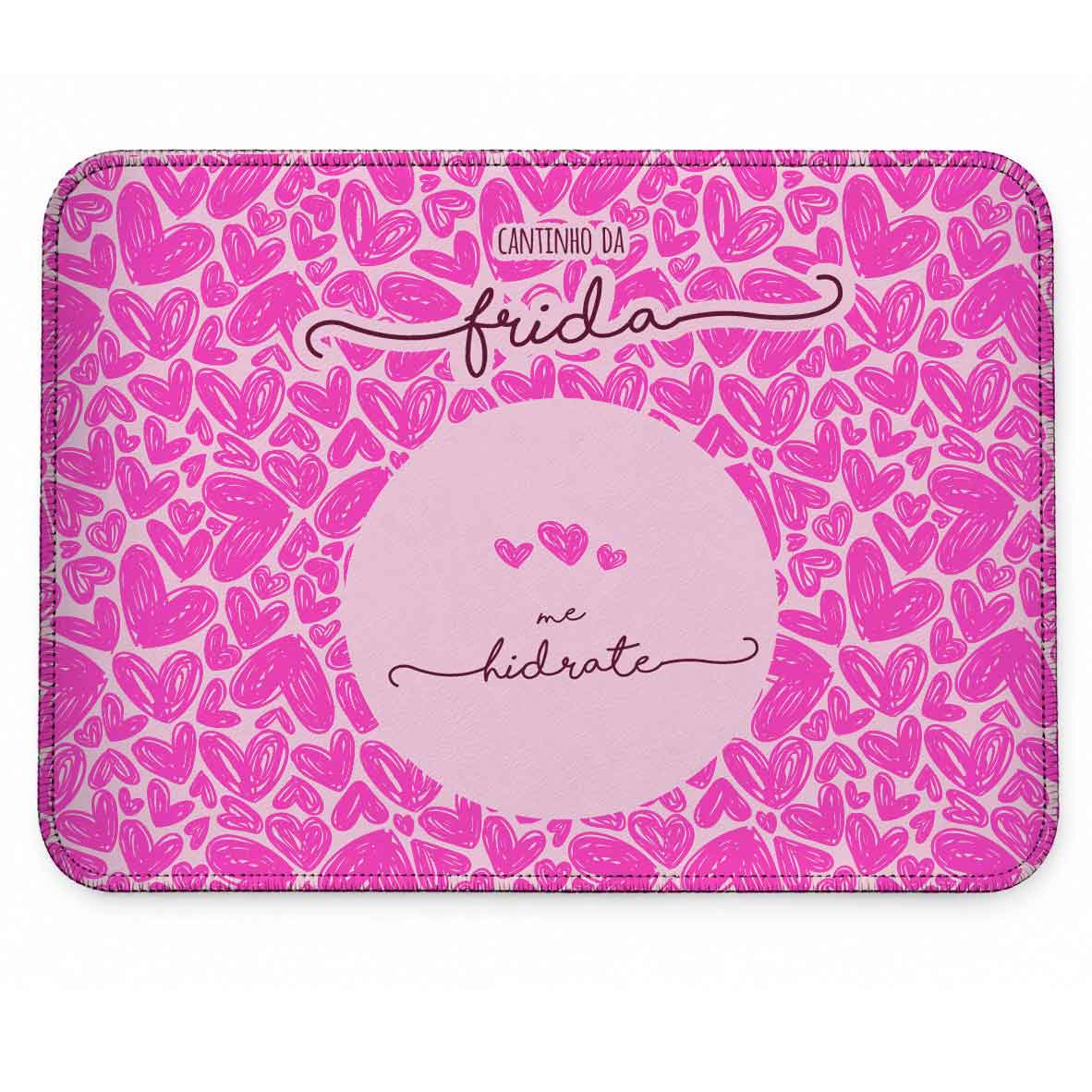 Tapete Individual Antiderrapante Personalizado para Comedouro ou Bebedouro - Três Corações